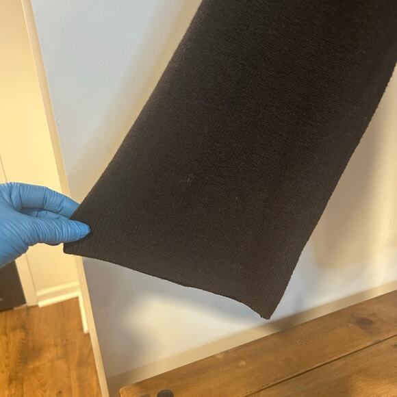 H&M Oversized Large Wool Blend Chocolate Brown Tortoise Button Bell Sleeve Crop - Picture 4 of 9